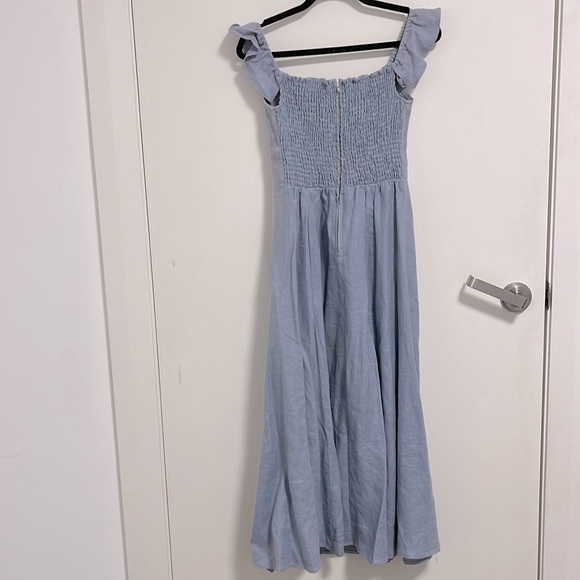 Reformation Hattie Off the shoulder linen midi dress - Picture 6 of 7